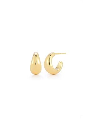 Polished Gold Teardrop Hoop Earring Set - Women Jewelry